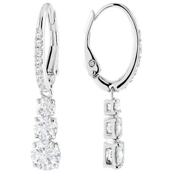 NWT Sparkling Bling Swarovski Crystal Rhinestone Drop Earrings Or Neckla… - Picture 2 of 9